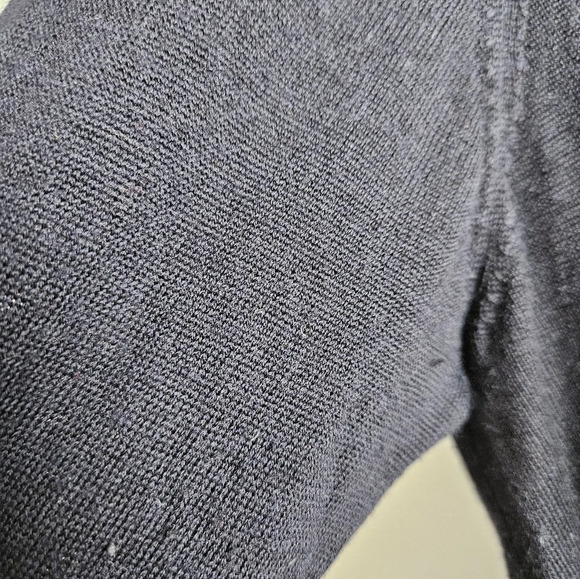 Proper Cloth Men's Size L Navy Blue Merino Wool Crewneck Sweater - Picture 3 of 7